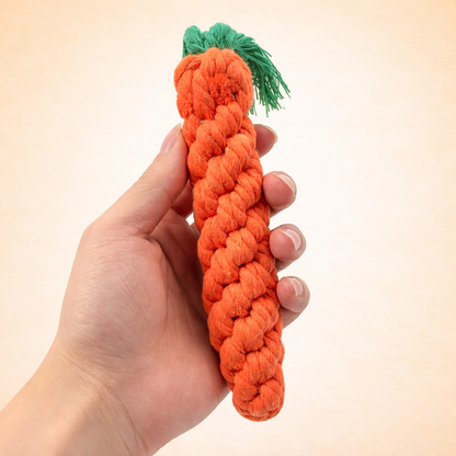 Carrot Rope Chew Toy – Dental Cleaning & Fun Play